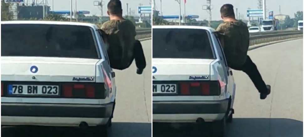 Trafikte yürekleri ağızlara getiren anlar