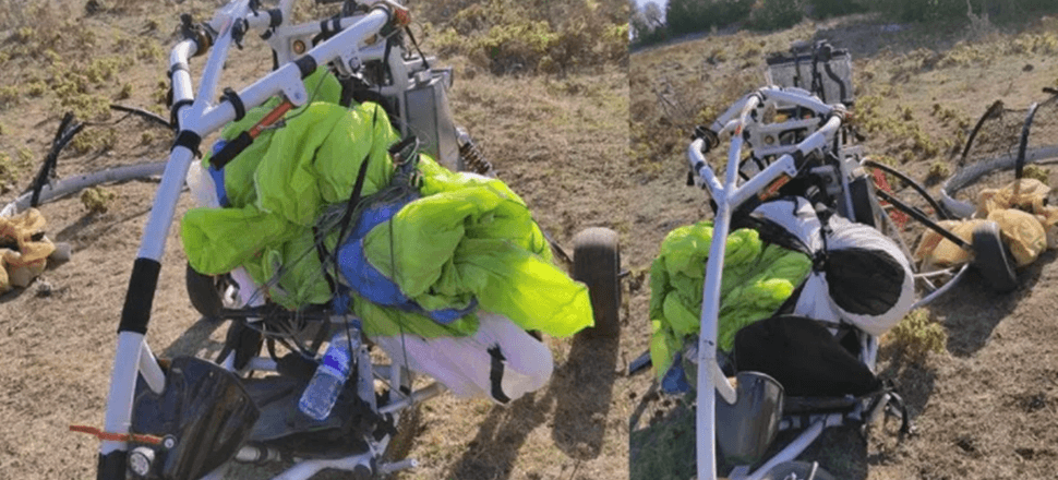 İşte PKK'lı hainlerin geldiği paramotor