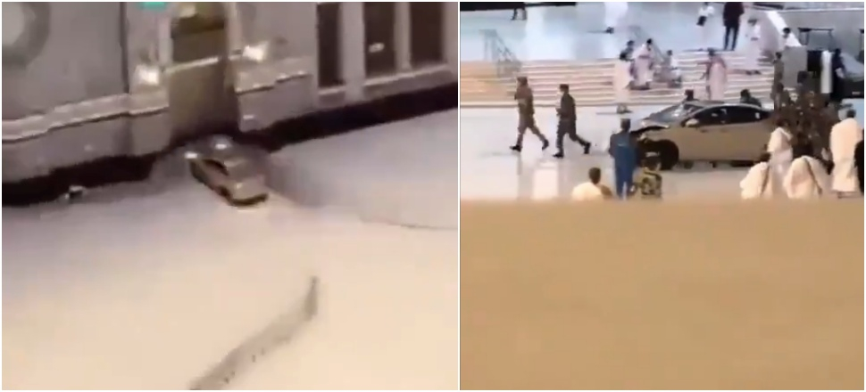 Otomobil ile Mescid-i Haram'a girmeye çalıştı
