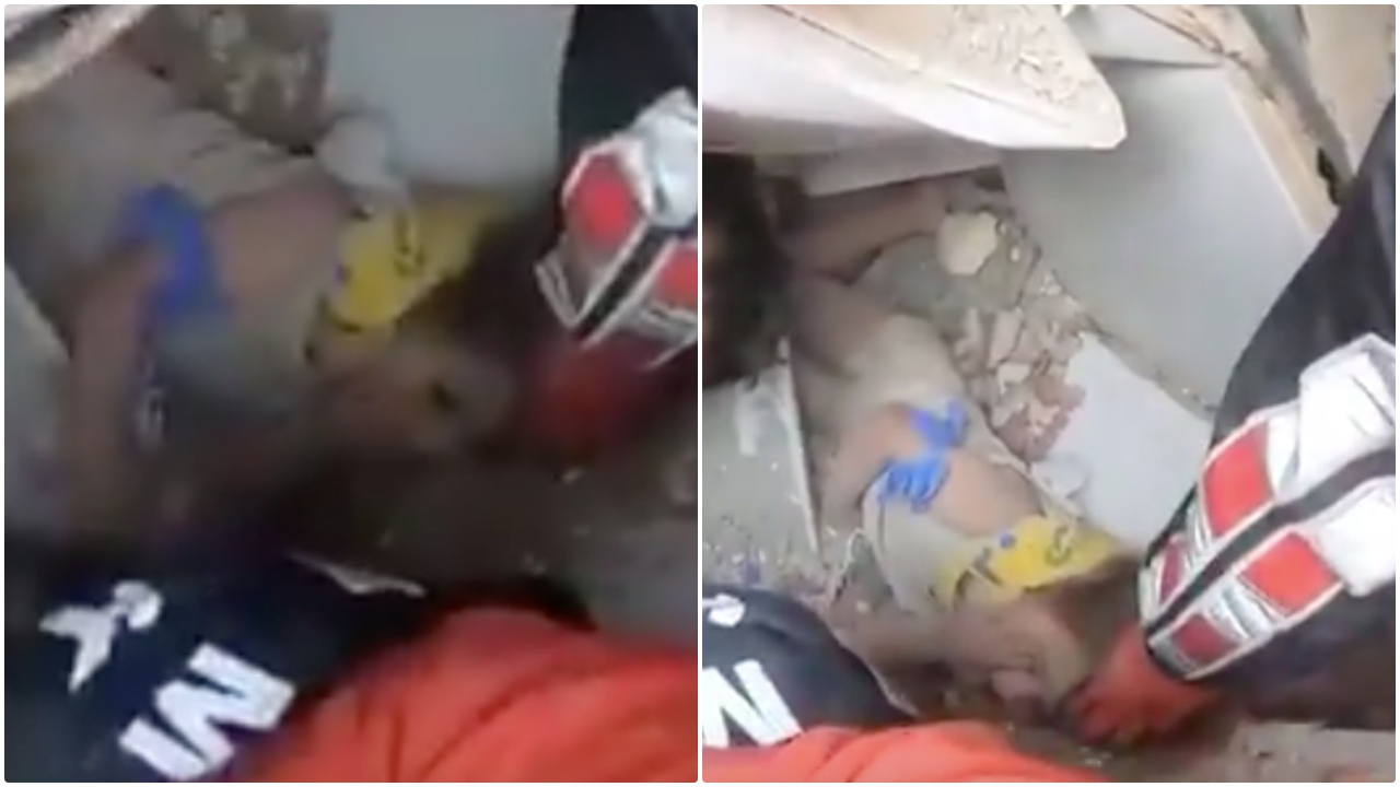 Ayda'nın kurtuluşu AFAD kamerasında