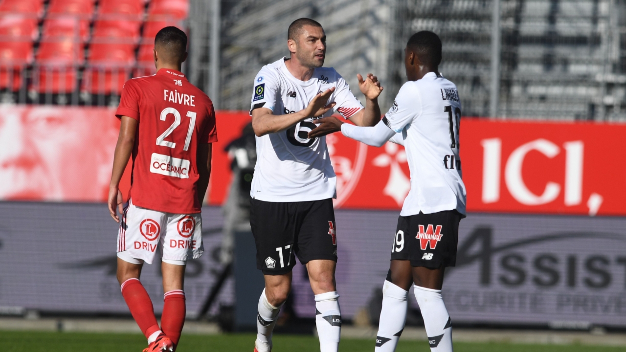 Burak Yılmaz'ın Brest karşısında 2 golü Lille'e yetmedi