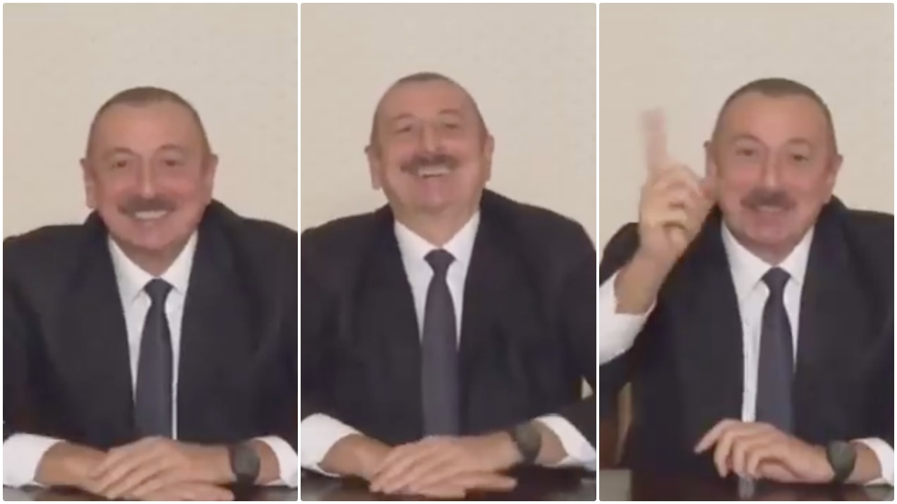 Aliyev'in bol kahkahalı konuşması paylaşım rekoru kırdı