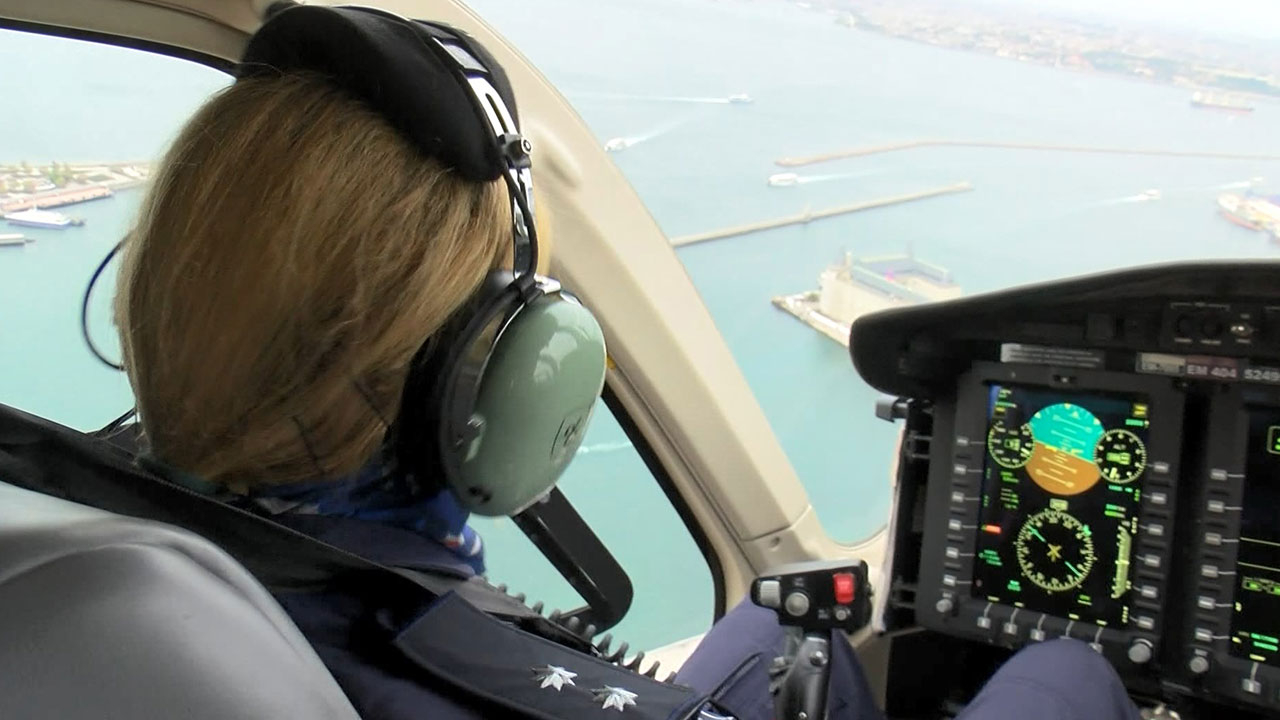 Koronavirüsle mücadeleye polis helikopteri desteği
