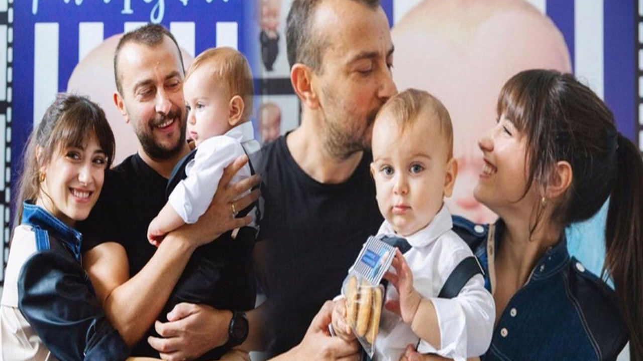 Ünlü çift Hazal Kaya ile Ali Atay'dan oğulları Fikret Ali'ye doğum günü partisi...