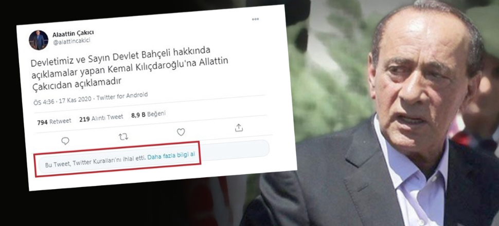 Tehdit satırlarına Twitter'dan engel