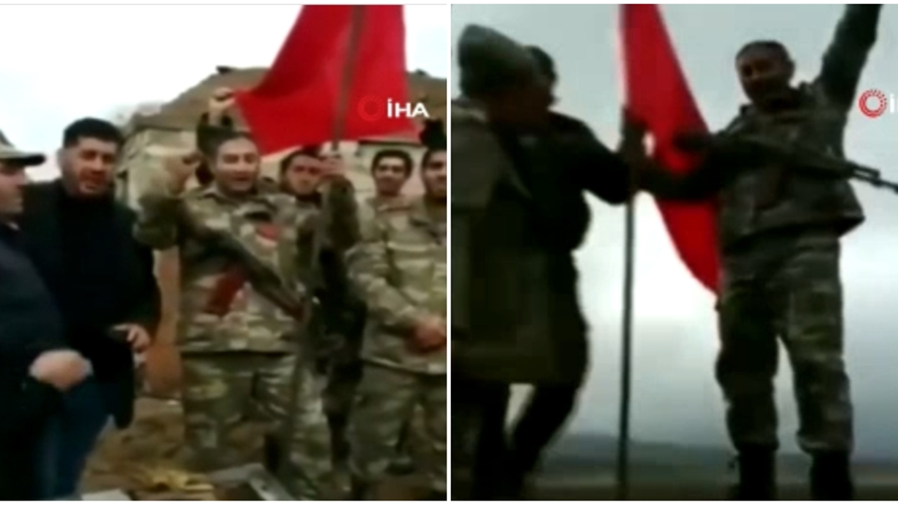 Karabağ'a Türk bayrağını böyle diktiler