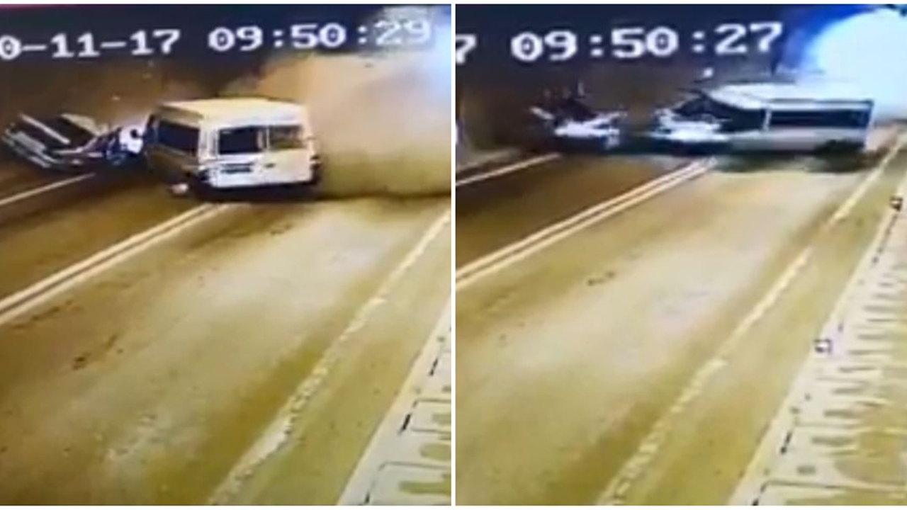Tüneldeki korkunç kaza kamerada