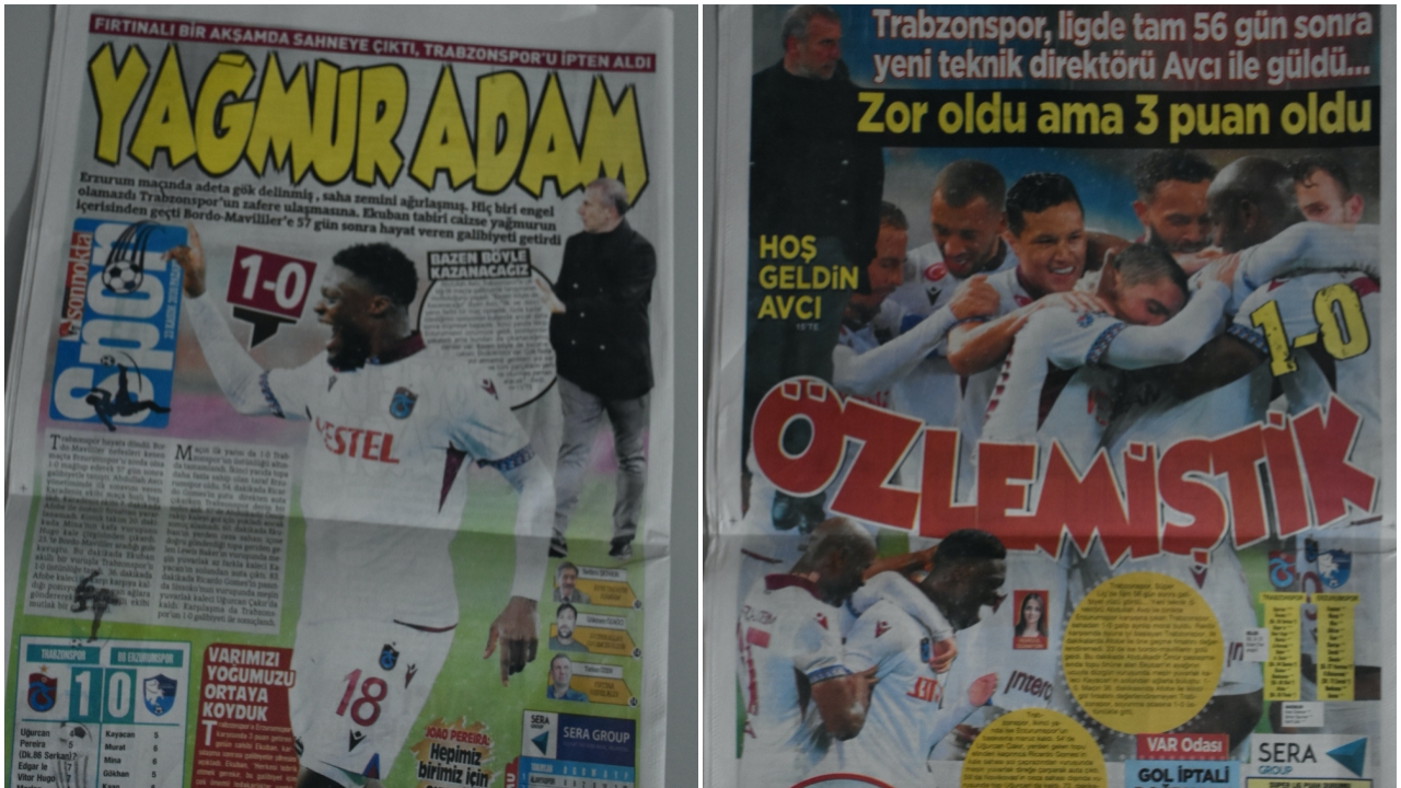 Trabzon yerel basınında galibiyet sevinci