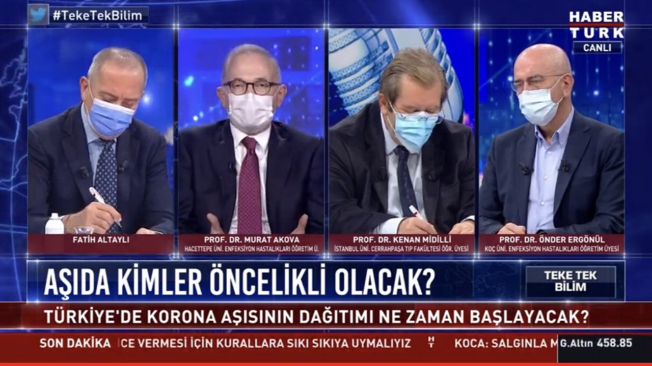 Fatih Altaylı ve konukları ekrana maskeyle çıktı