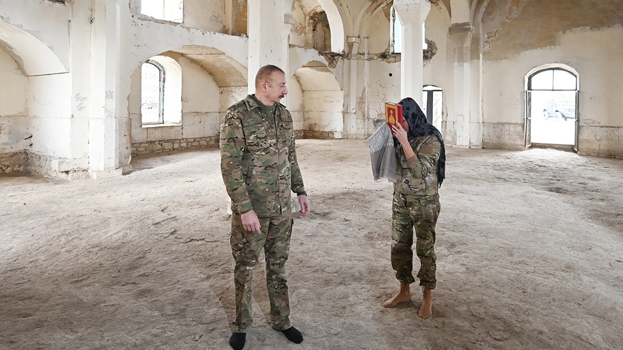 Aliyev çiftinden Ağdam'a ziyaret