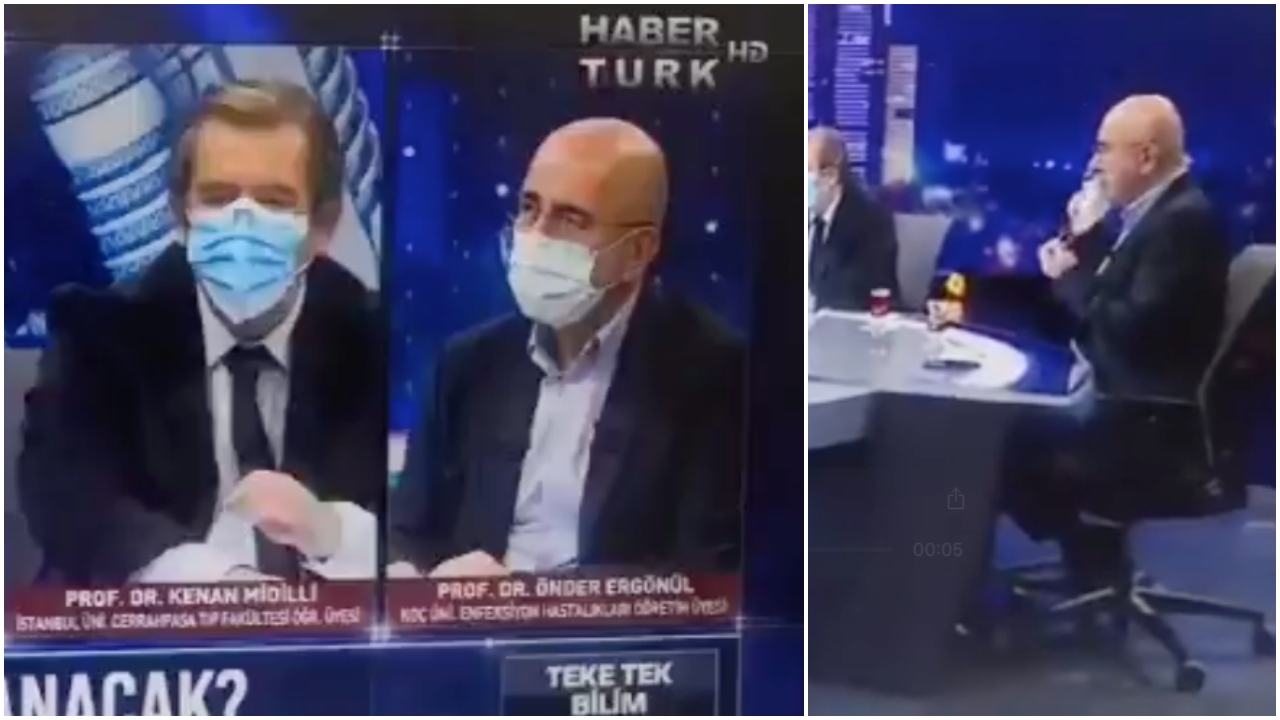 Maske düştü, kel göründü!