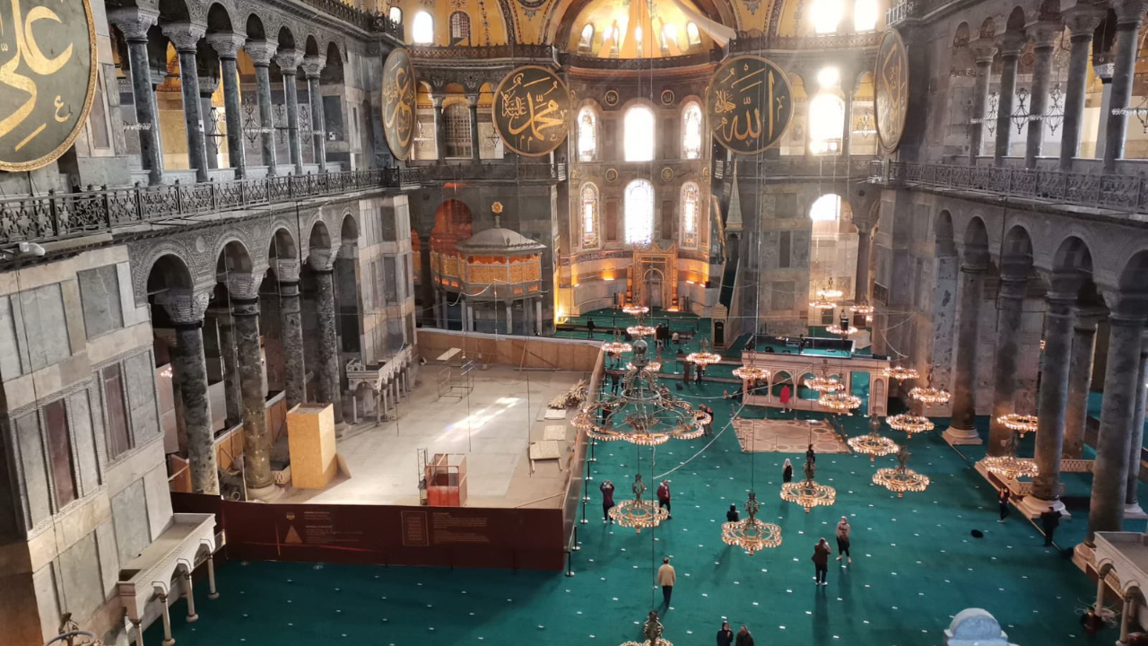 Ayasofya'da restorasyon çalışması tamamlandı