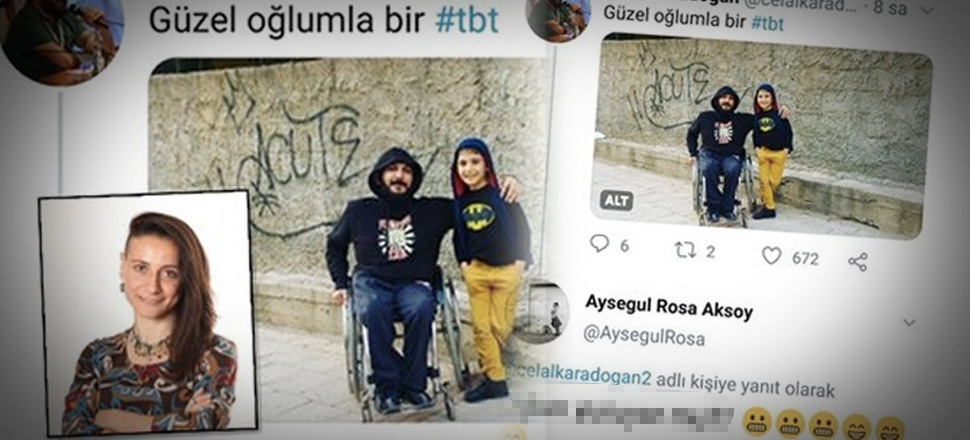 ODTÜ'lü araştırma görevlisi Ayşegül Rosa Aksoy'dan skandal tweet! Engelli kişinin fotoğrafıyla dalga geçti...