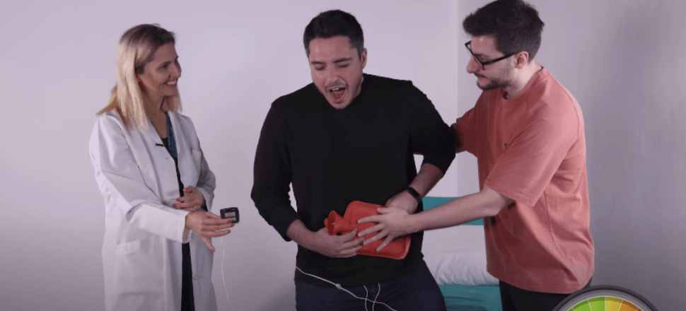 Erkekler regl sancısını denedi!