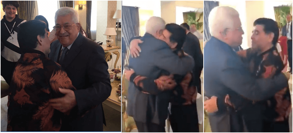 Maradona bedenen de Filistinlilerin yanındaydı