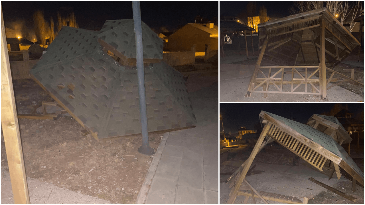 Park alanını böyle talan ettiler