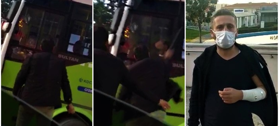 Tartıştığı otobüs şoförüne copla saldırdı