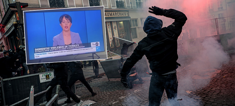 Paris yanıyor, dertleri hala Türkiye!