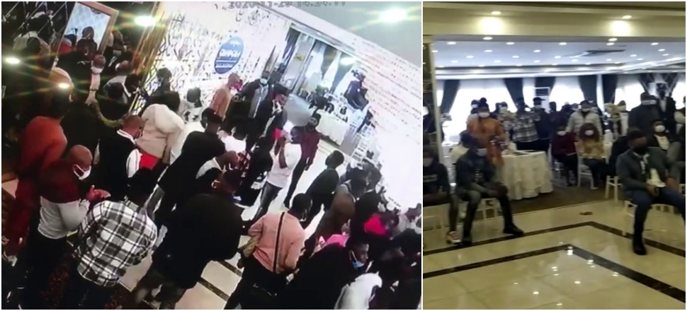 Şimdi de düğün salonunda pazar ayini!