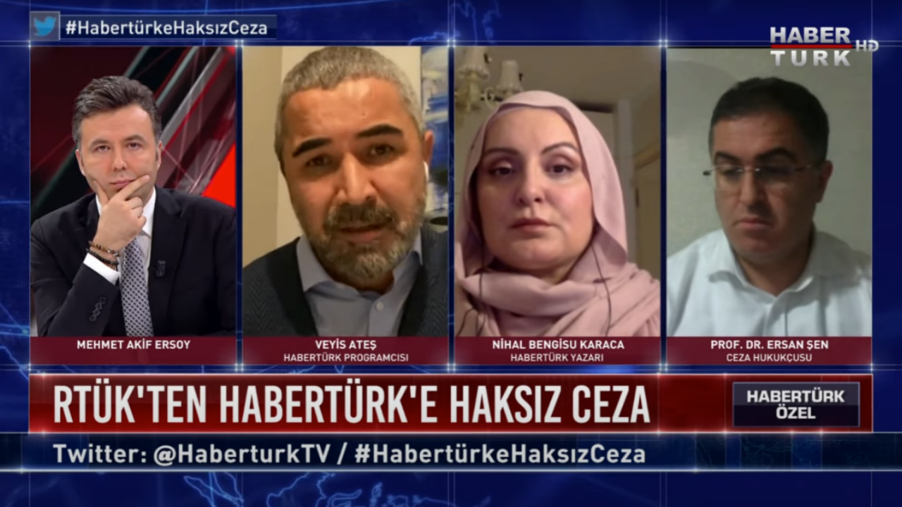 Habertürk TV'nin ekran yüzlerinden RTÜK kararına tepki yayını