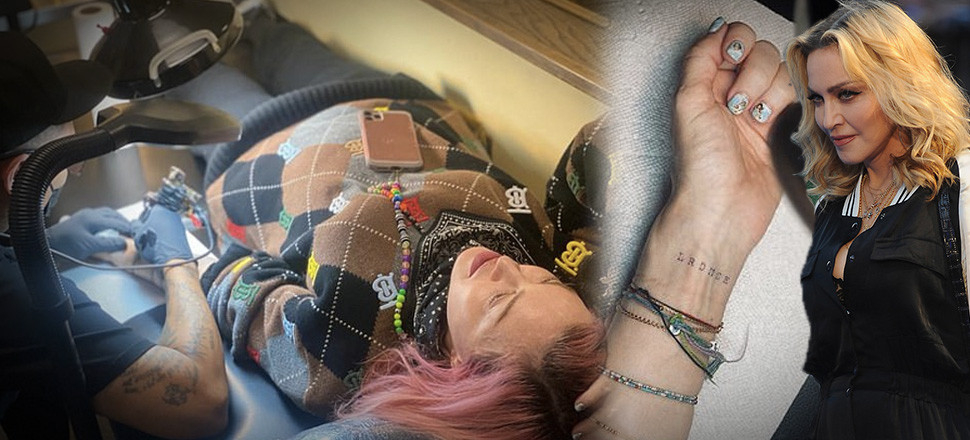 62 yaşındaki 'Pop Kraliçesi' Madonna ilk kez dövme yaptırdı!