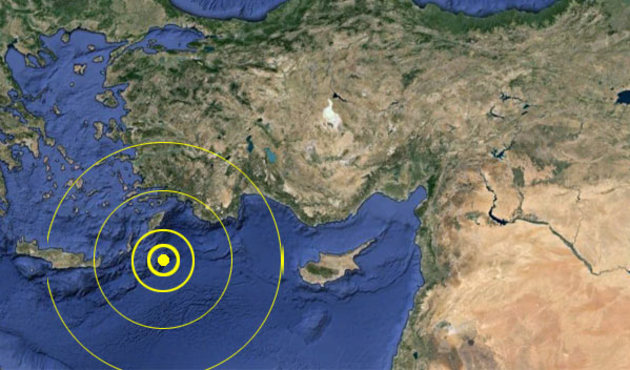 Akdeniz'de 4.4 büyüklüğünde deprem!
