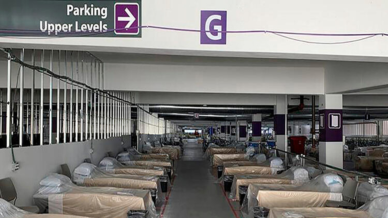 Çareyi otoparkı hastaneye çevirmekte buldular!