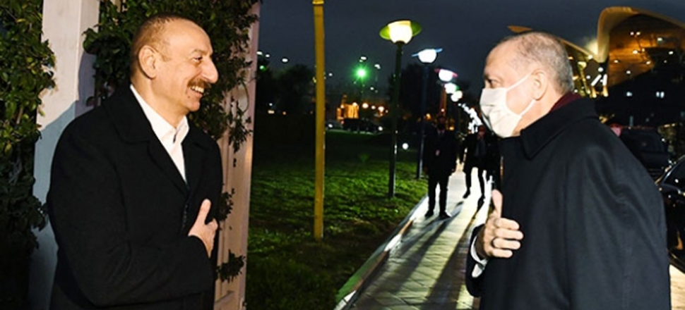 Cumhurbaşkanı Erdoğan Aliyev ile akşam yemeğinde buluştu