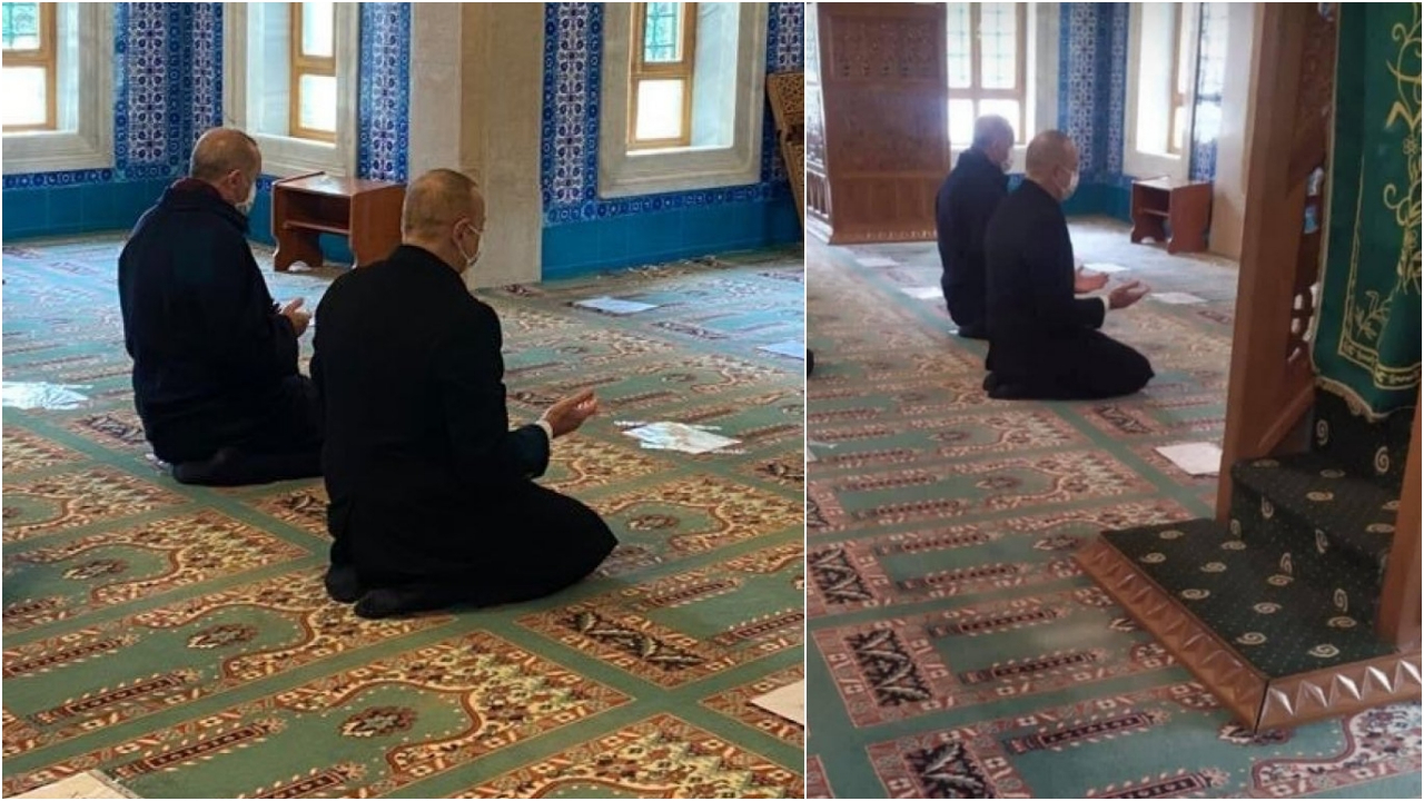 Erdoğan ile Aliyev'den şükür namazı