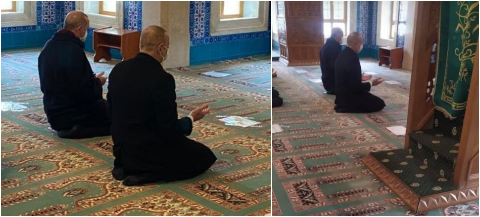 Erdoğan ile Aliyev'den şükür namazı