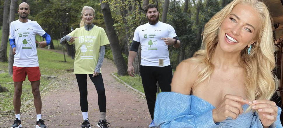 Burcu Esmersoy 'Karasal Yaşam' için 17 dakika 17 saniye koştu!