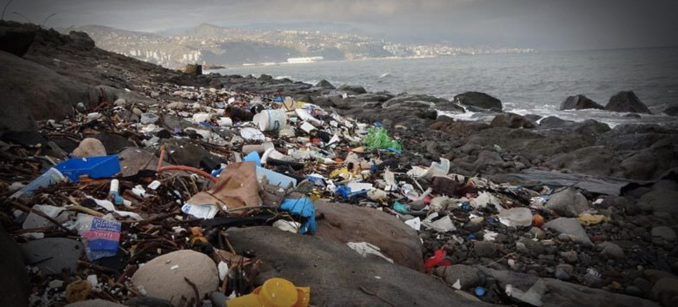 Karadeniz'de dalgalar denize atılan çöpleri sahile çıkarttı!