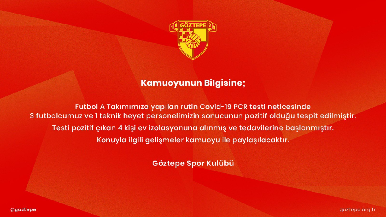 Göztepe'de Galatasaray maçı öncesi 4 isim pozitif