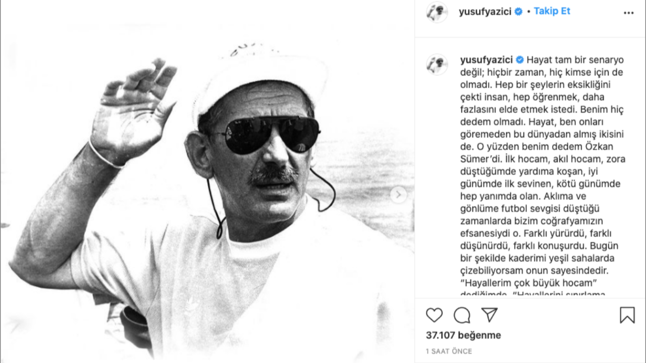 Yusuf Yazıcı: O yüzden benim dedem Özkan Sümer'di
