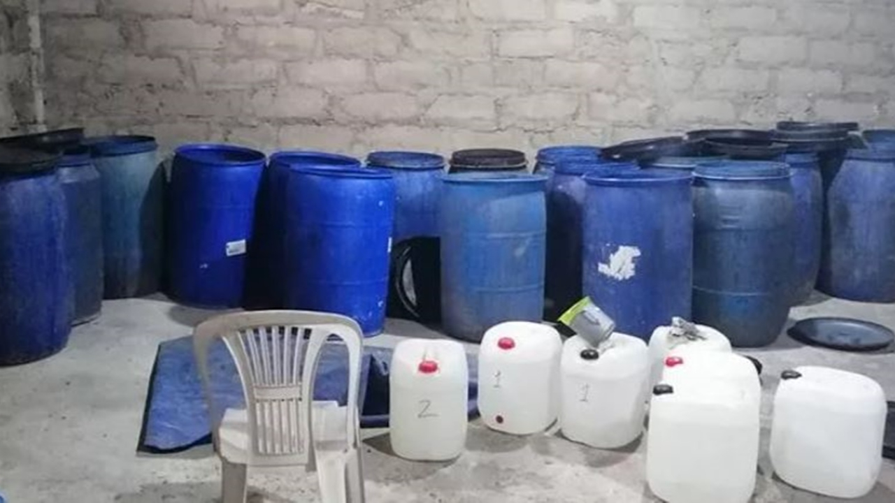 Bursa'da 123 litre sahte içki ve 10 litre etil alkol ele geçirildi