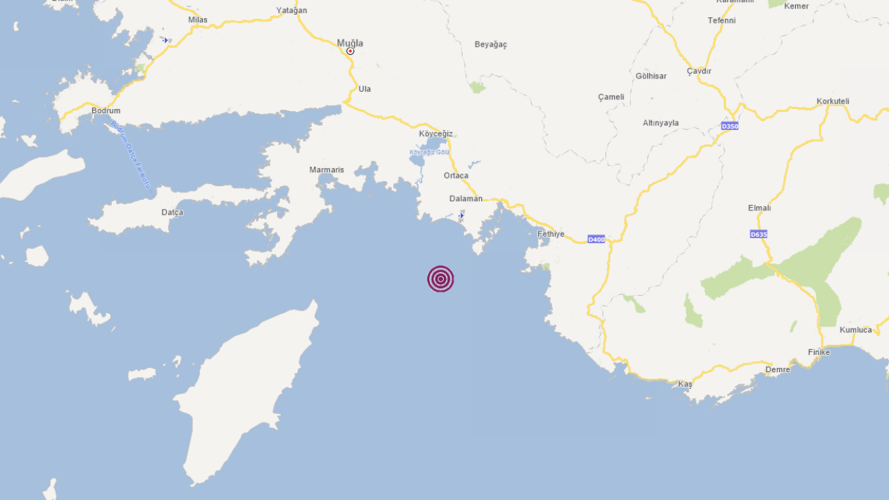 Muğla Dalaman'da korkutan deprem