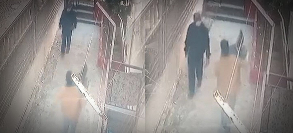 Depodan eşya çalıp çıkarken apartman yöneticisine böyle selam verdi...