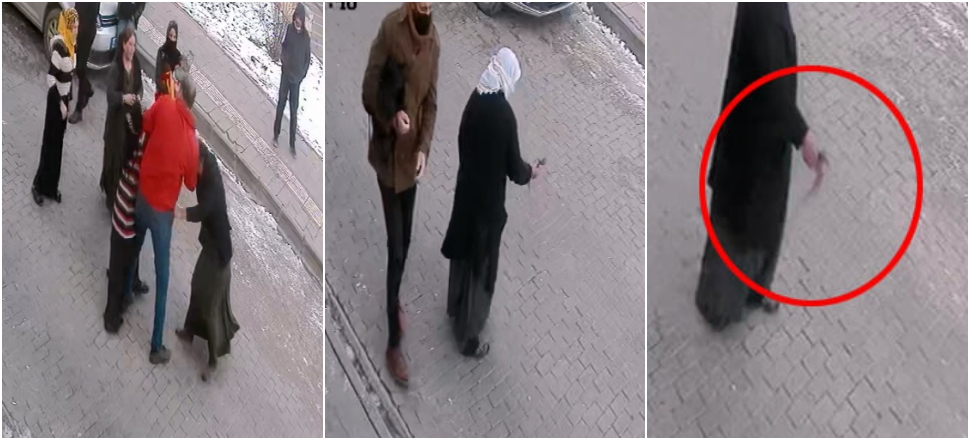 Sokak ortasında saç koparan kavga!