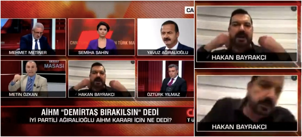Hakan Bayrakçı kulaklığı kopartıp yayını terk etti