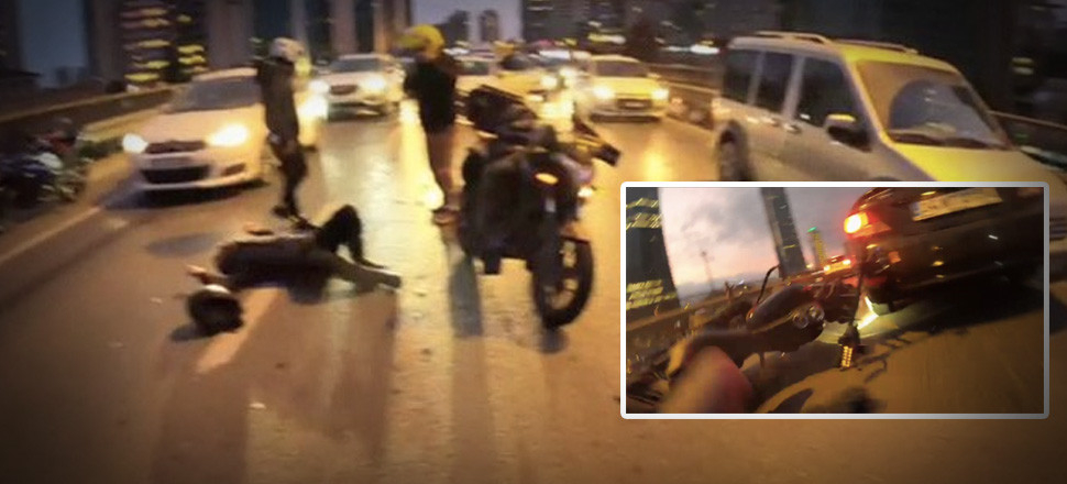 İstanbul'daki feci kazadan korkunç görüntüler! Metrelerce sürüklendi acı içerisinde kıvrandı...
