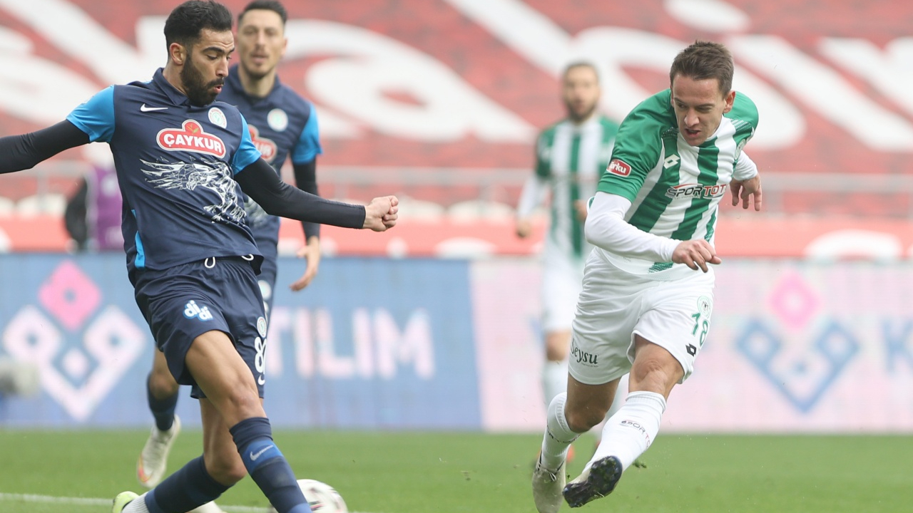 Konyaspor-Çaykur Rizespor; 2020'nin son maçında 1-1'lerini üzmediler