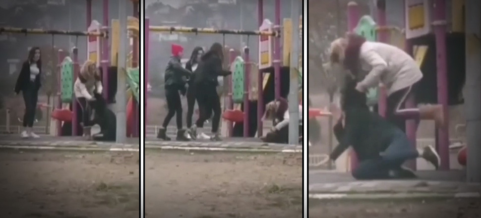 Parkta genç kıza dehşeti yaşattı!