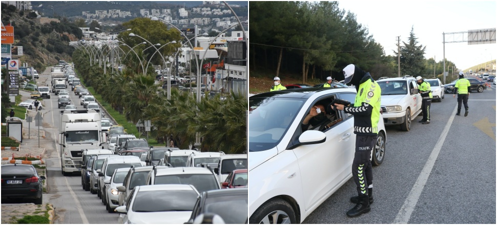 Tatilciler kilometrelerce kuyruk oluşturdu