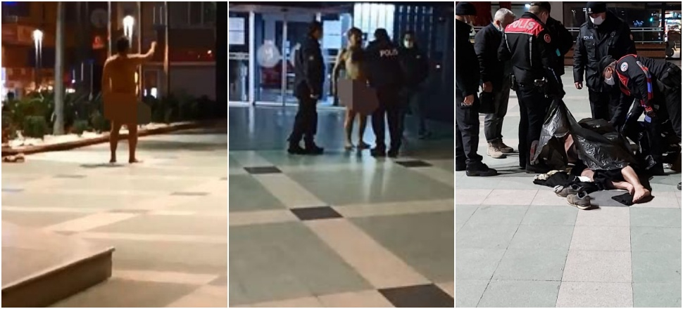 Belediyeye giremedi çırılçıplak soyundu