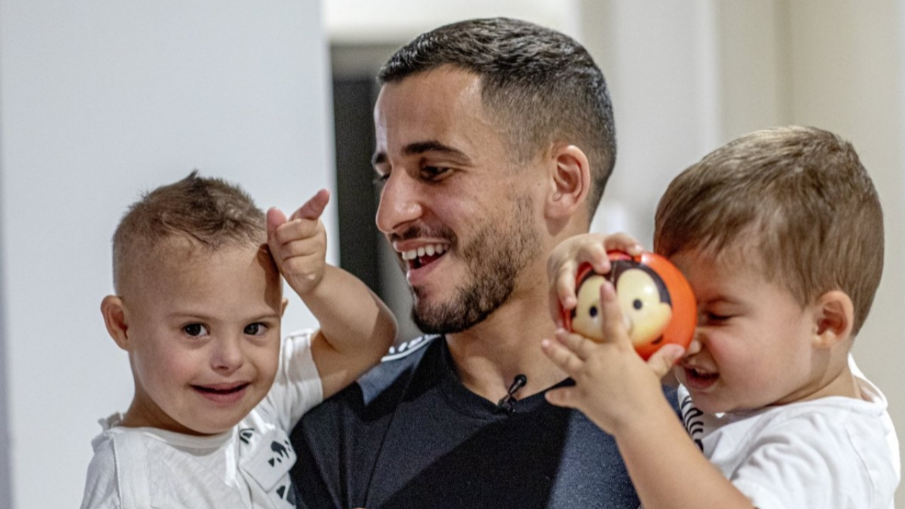 Omar Elabdellaoui down sendromlu çocuğunu eğlendirmek istemiş