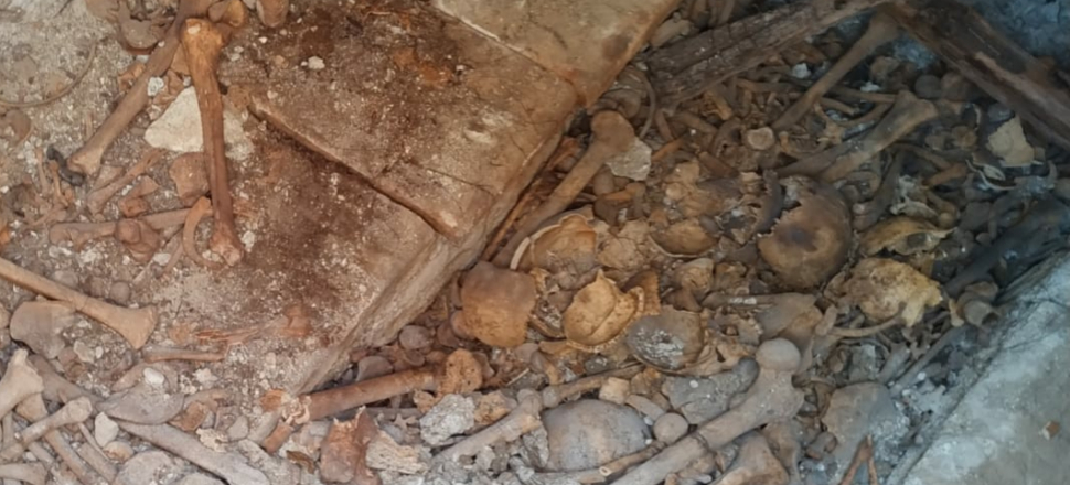 Tarlada 40 insan kafatası ve kemiği bulundu