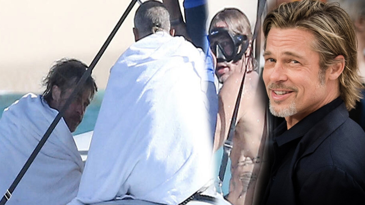 Brad Pitt, Karayipler'de tatilde...