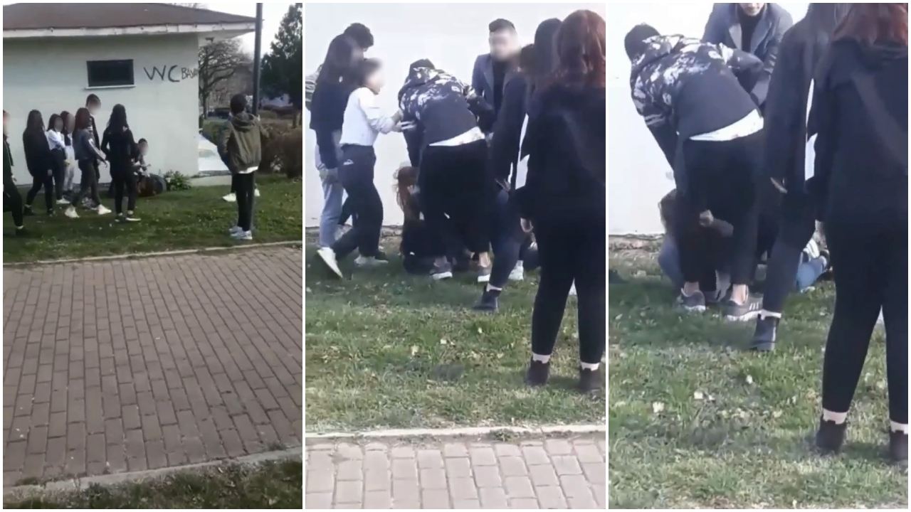 Genç kızların 'erkek' kavgası!