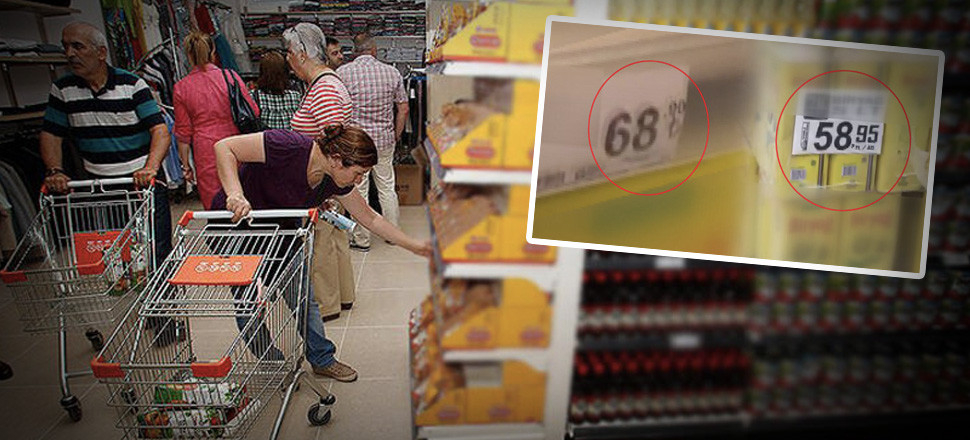 Marketlerde fiyatlar semtine göre etiketleniyor!