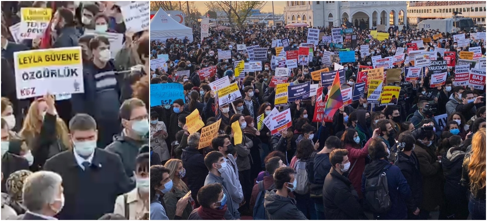 Rektör sorunu bahanesiyle 'hükümet istifa' sloganları!